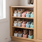 10-Piece Adjustable Shoe Slot Organizers in a practical small-space lifestyle setting