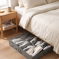 12-Compartment Foldable Under-Bed Shoe Organizer in a practical small-space lifestyle setting