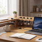 12-Piece Desk Cable Organizer Clips in a practical small-space lifestyle setting