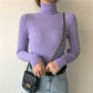 Women's Slim-Fit Turtleneck Knit Top – Long Sleeve