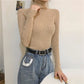 Women's Slim-Fit Turtleneck Knit Top – Long Sleeve
