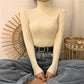 Women's Slim-Fit Turtleneck Knit Top – Long Sleeve