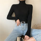 Women's Slim-Fit Turtleneck Knit Top – Long Sleeve
