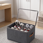 Foldable Oxford Fabric Shoe Storage Organizer in a practical small-space lifestyle setting