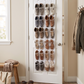 24-Grid Over-Door Shoe Organizer in a practical small-space lifestyle setting