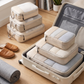 3-Piece Compression Packing Cube Set in a practical small-space lifestyle setting