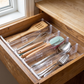 6/8/10/12-Pack Expandable Drawer Organizers in a practical small-space lifestyle setting