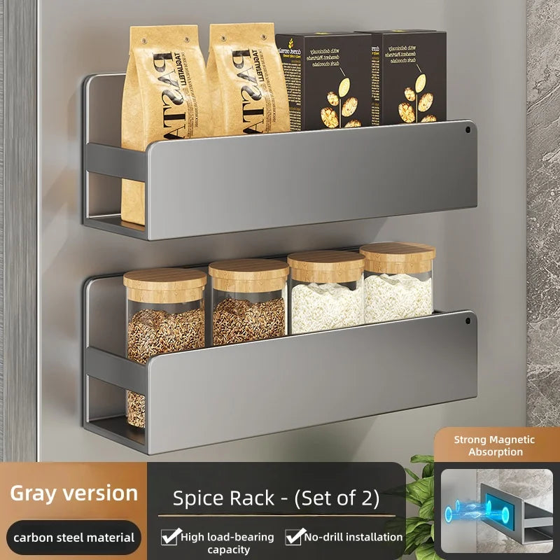 Magnetic Refrigerator Spice Rack Organizer