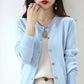 Women's Round-Neck Knit Cardigan – Long Sleeve, Button Front