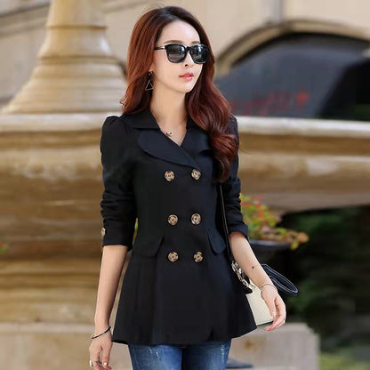 Women's Short Double-Breasted Trench Coat