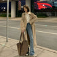 Women's Mid-Length Lined Trench Coat – Single-Breasted