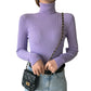 Women's Slim-Fit Turtleneck Knit Top – Long Sleeve
