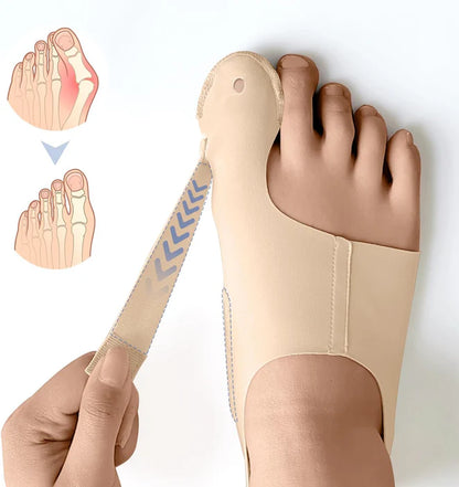 Bunion corrector socks in use