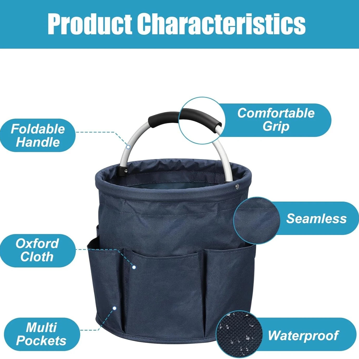 17 L Foldable Portable Cleaning Caddy