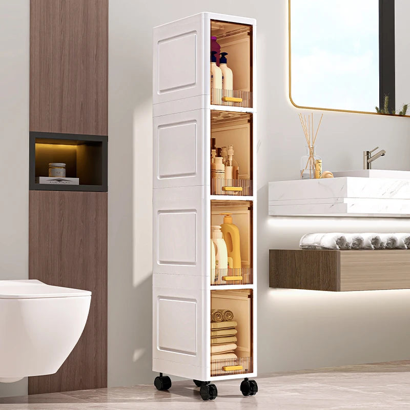 20 cm Slim Rolling Storage Cabinet, 3/4/5 Tiers