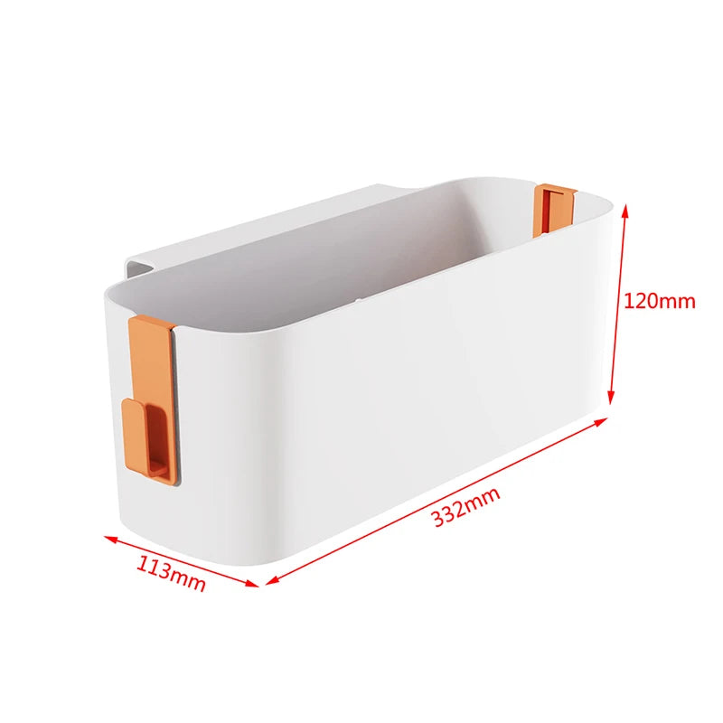 Hanging Plastic Bedside Caddy with Removable Hook