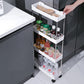 3/4-Tier Slim Rolling Storage Cart