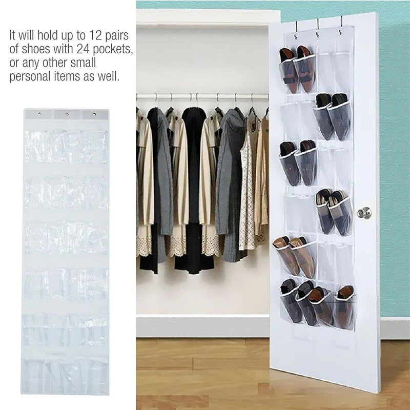 24-Grid Over-Door Shoe Organizer