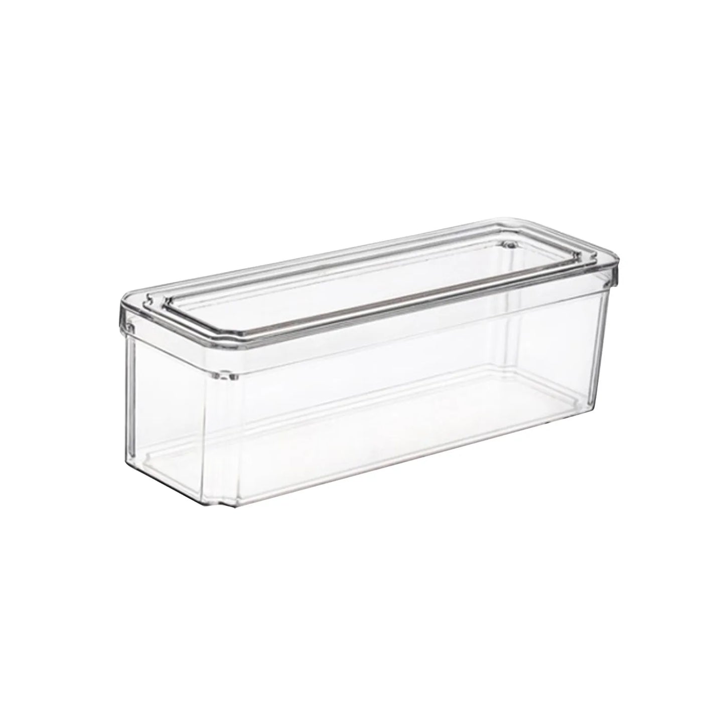 Stackable Clear Refrigerator Storage Bin with Handle
