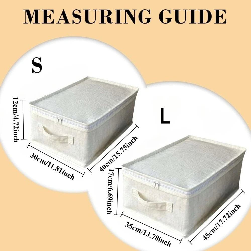 Linen Bedding Storage Box with View Window