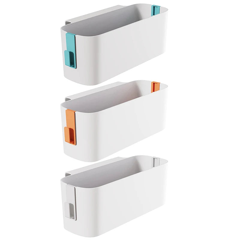 Hanging Plastic Bedside Caddy with Removable Hook