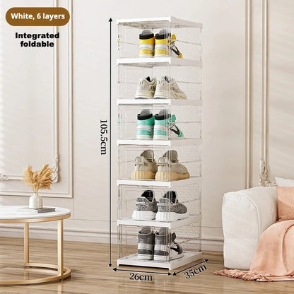 6-Tier Foldable Stackable Shoe Organizer