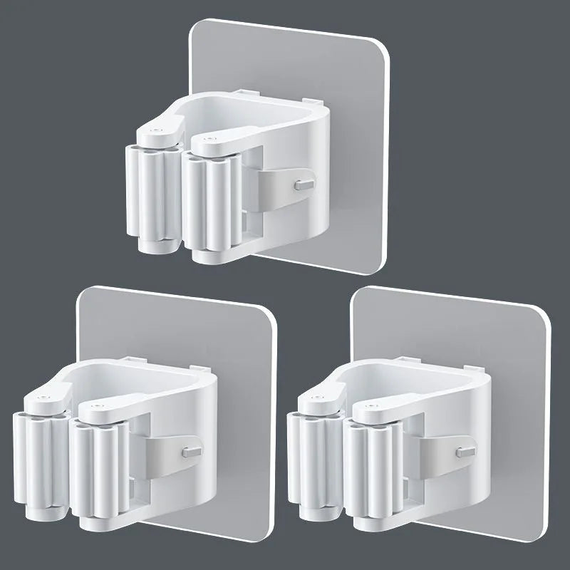 Adhesive Multi-Purpose Wall Hooks for Brooms & Mops
