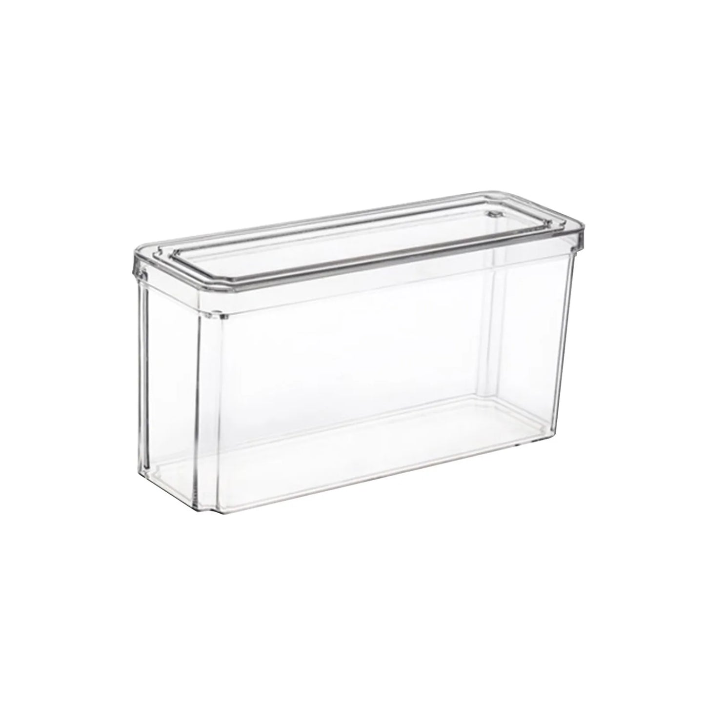 Stackable Clear Refrigerator Storage Bin with Handle