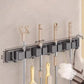 3–5 Hook Wall-Mounted Broom & Mop Holder