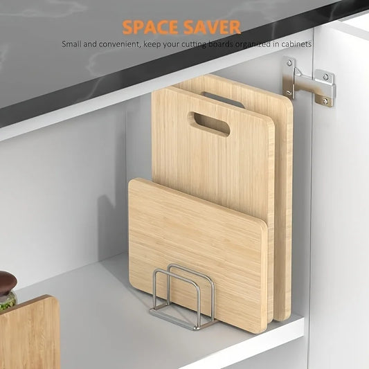 Stainless Steel Pot Lid & Cutting Board Organizer — product image 1 of 8