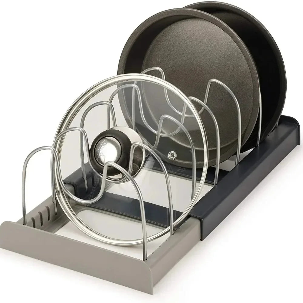 7-Grid Telescopic Pot & Lid Organizer