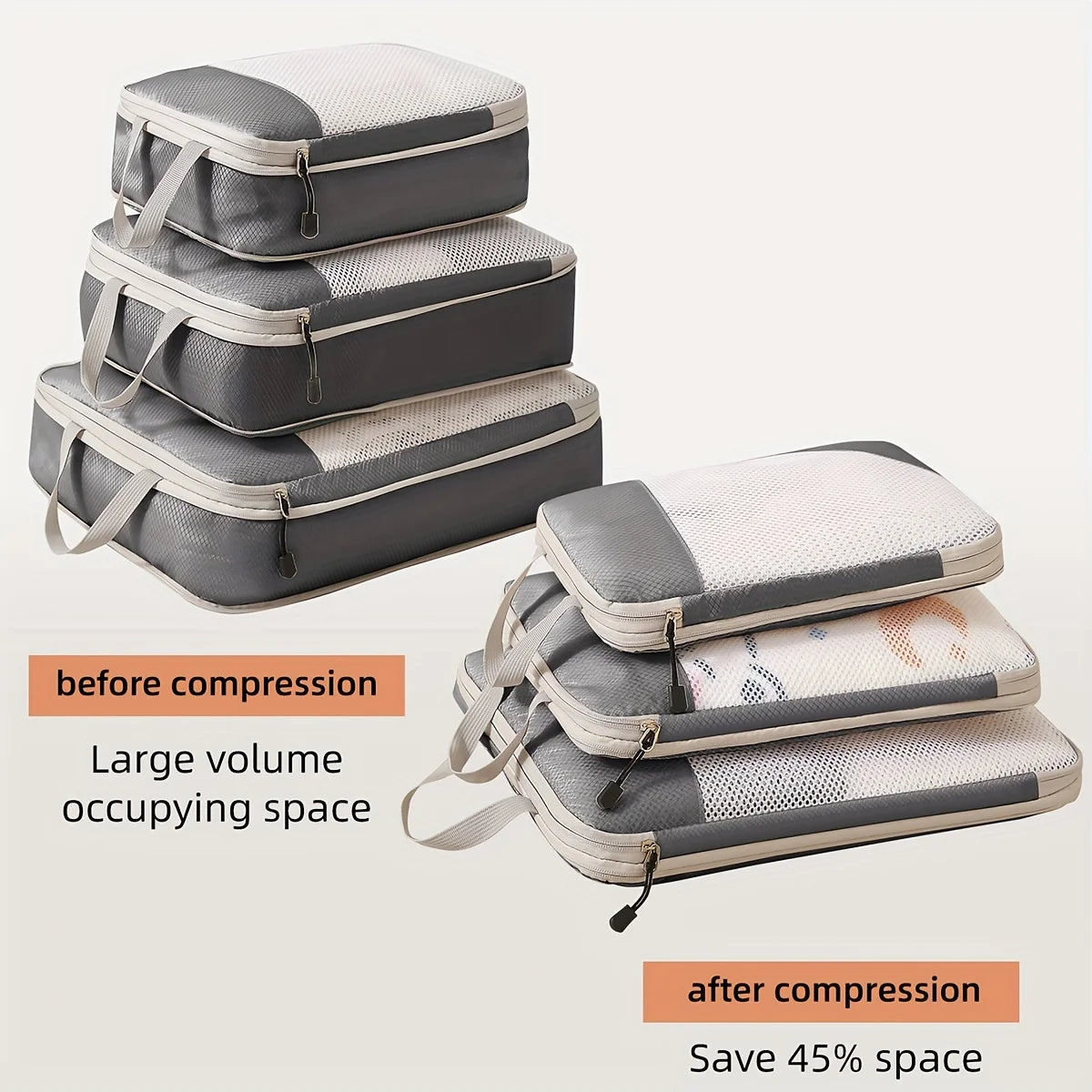 3-Piece Compression Packing Cube Set