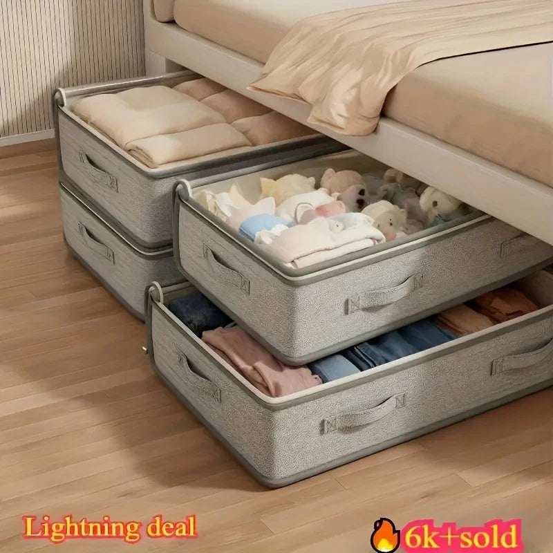 Foldable Under-Bed Blanket Storage Bag