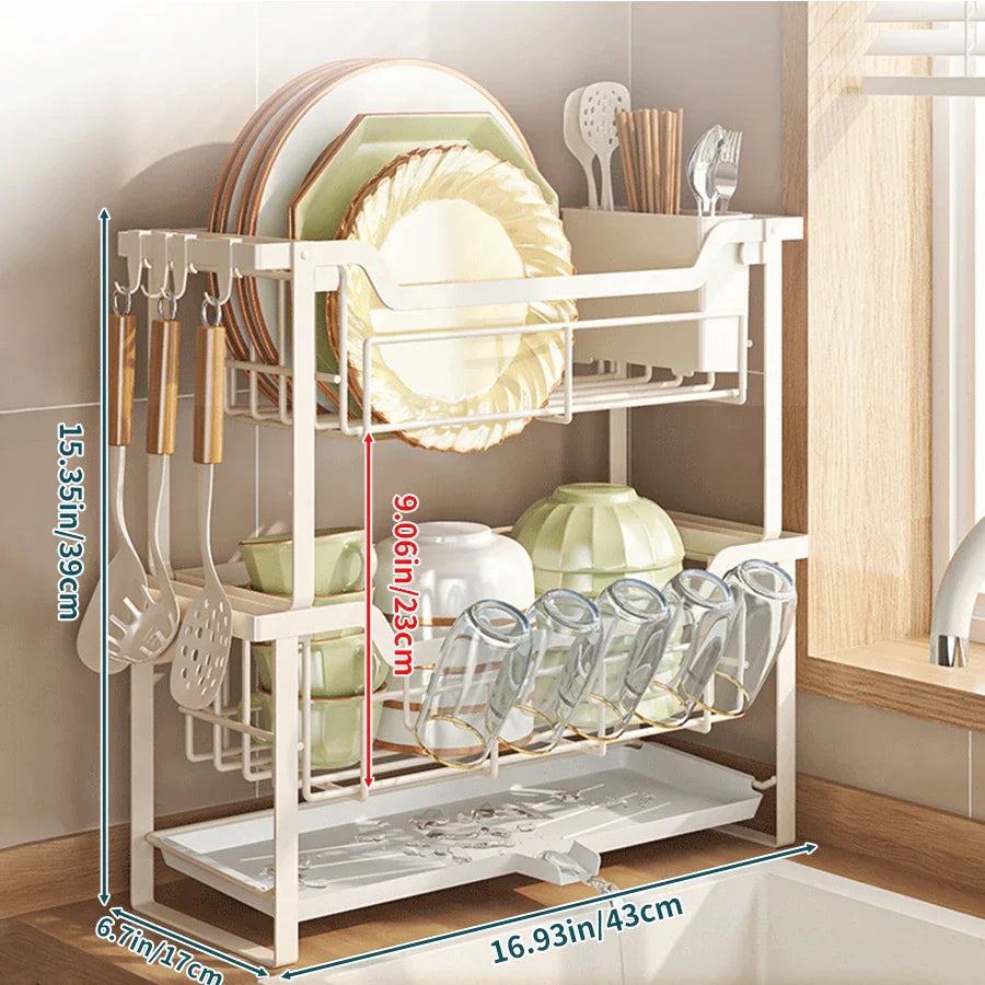 Countertop Dish Drying Rack, No Assembly