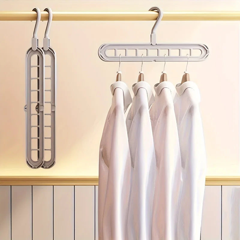 3-Piece 9-Hole Foldable Space-Saving Hangers