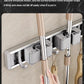 3–5 Hook Wall-Mounted Broom & Mop Holder