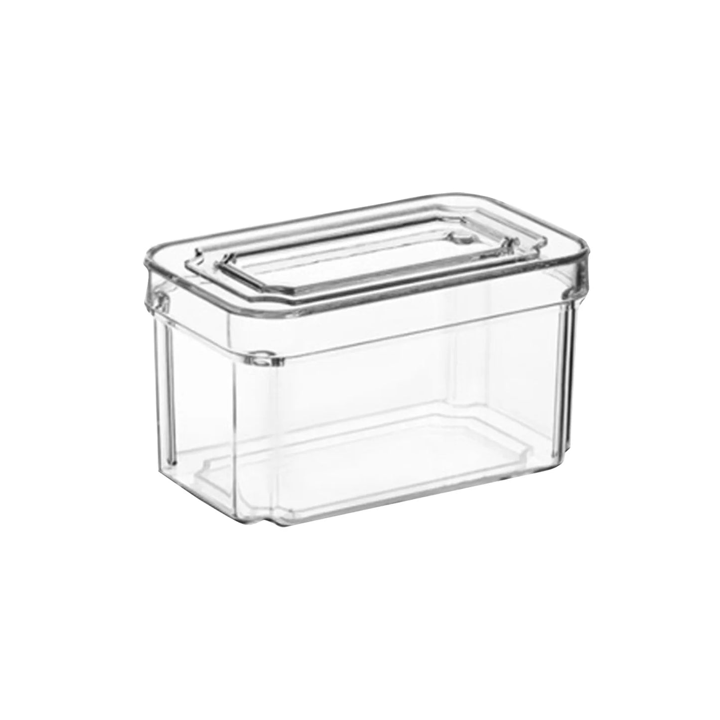 Stackable Clear Refrigerator Storage Bin with Handle
