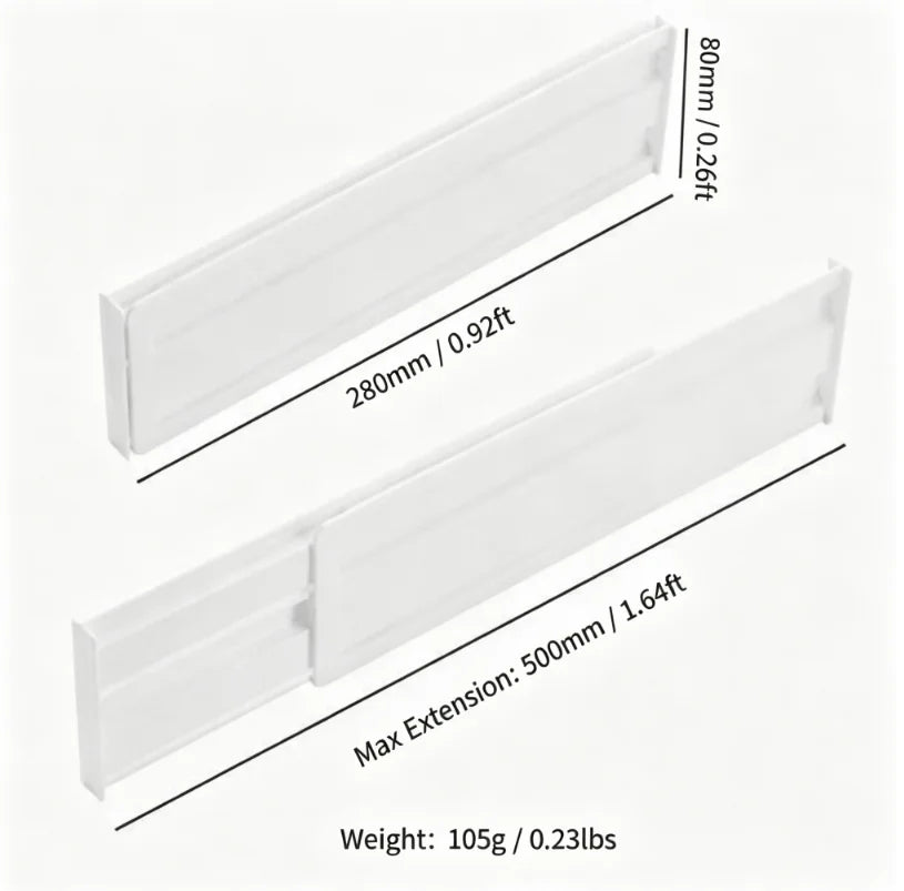 4/6-Piece Expandable Drawer Divider Set