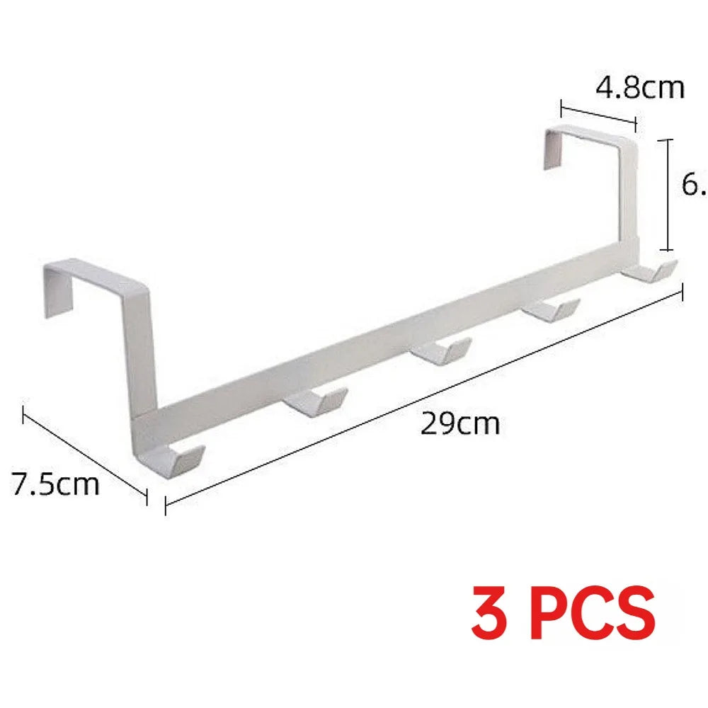 5-Hook Over-Door Organizer Rack