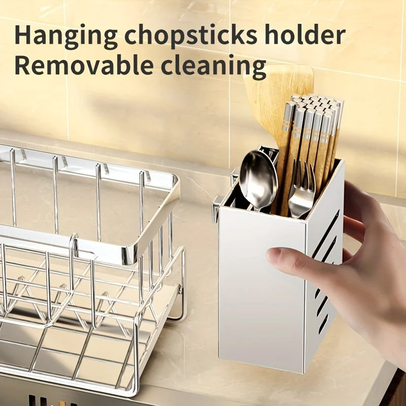 Stainless Steel Sink Caddy with Drain Tray