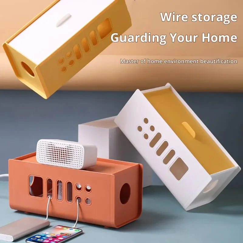 Colored Power Strip Cable Management Box