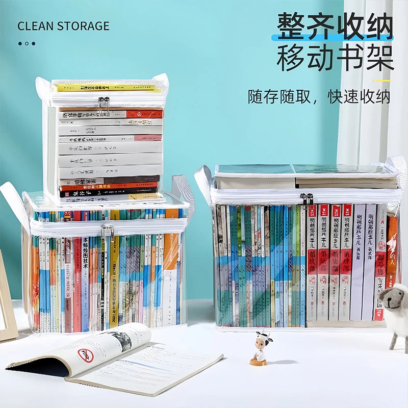 Foldable Zippered Book Storage Box