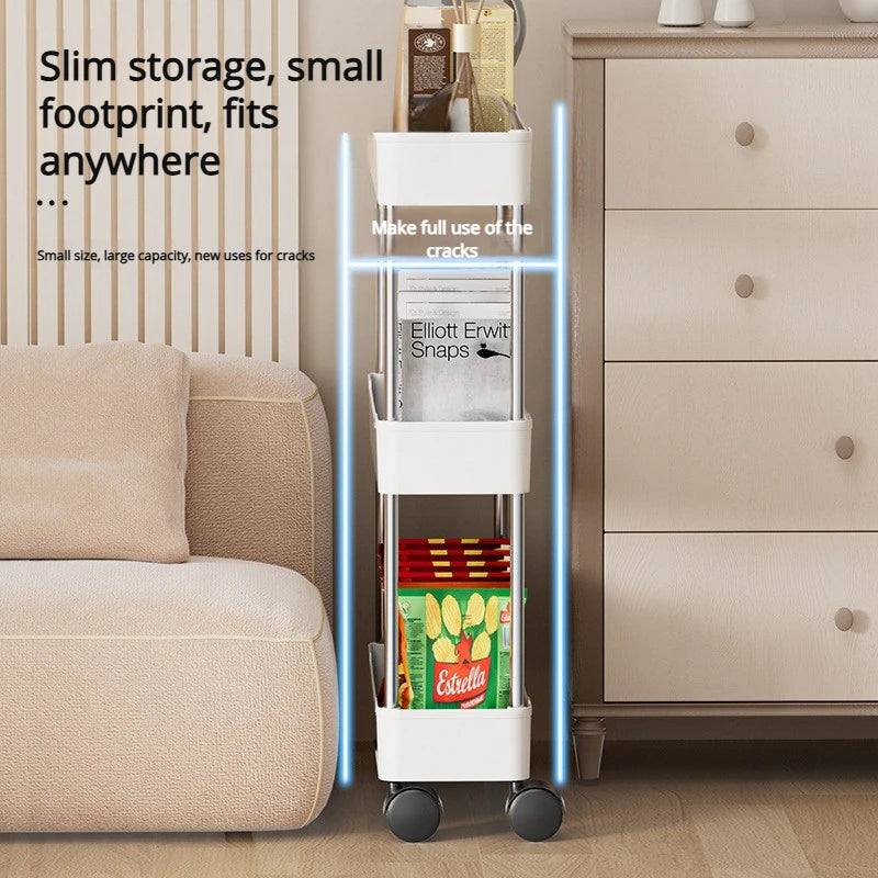 4-Tier Slim Rolling Storage Cart