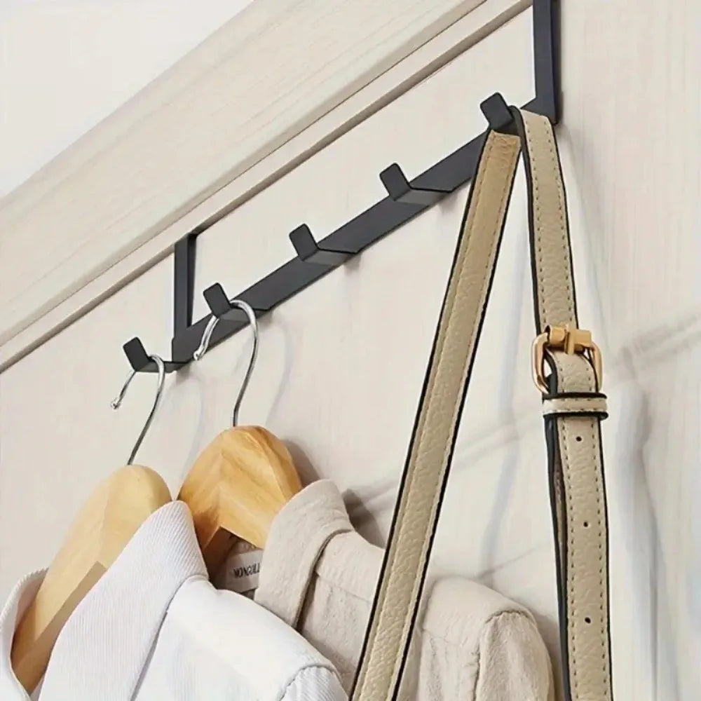 5-Hook Over-Door Organizer Rack