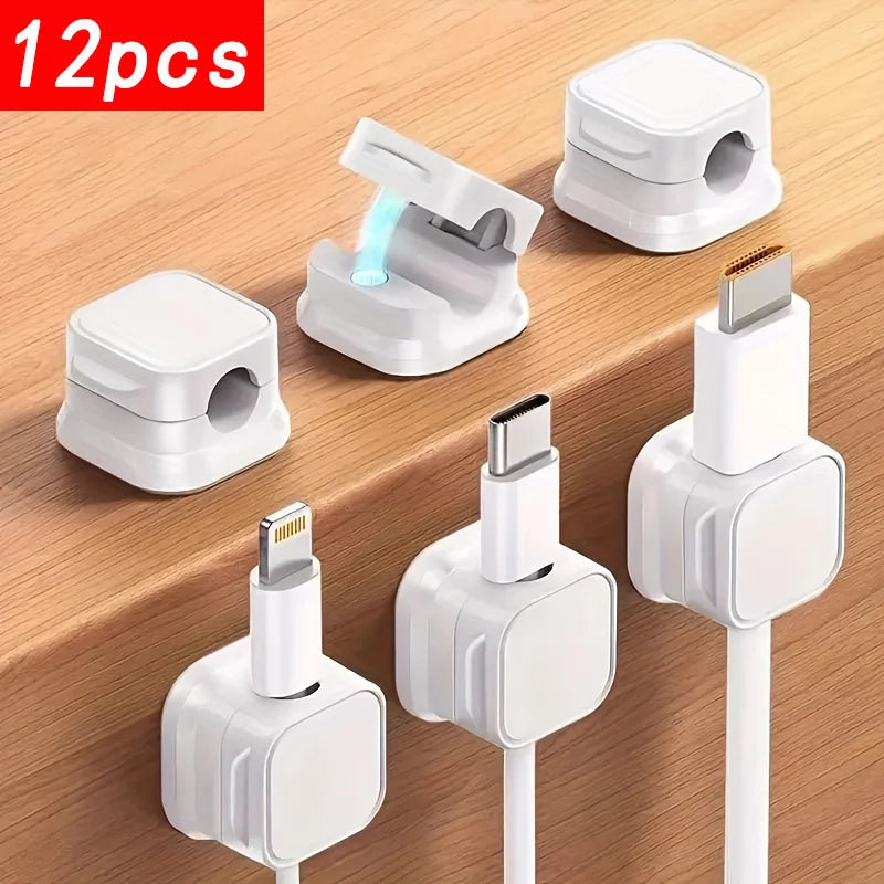 12-Piece Desk Cable Organizer Clips