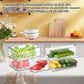 Stackable Clear Refrigerator Storage Bin with Handle