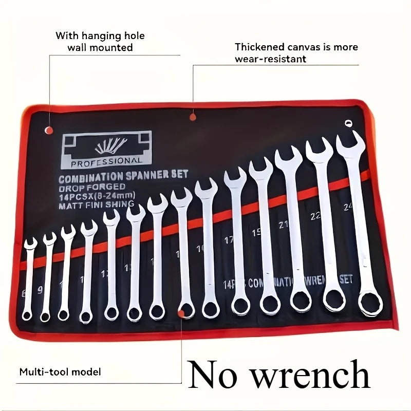 14-Pocket Portable Tool Roll Organizer