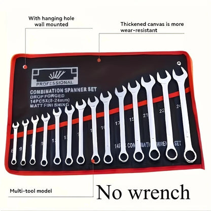 14-Pocket Portable Tool Roll Organizer