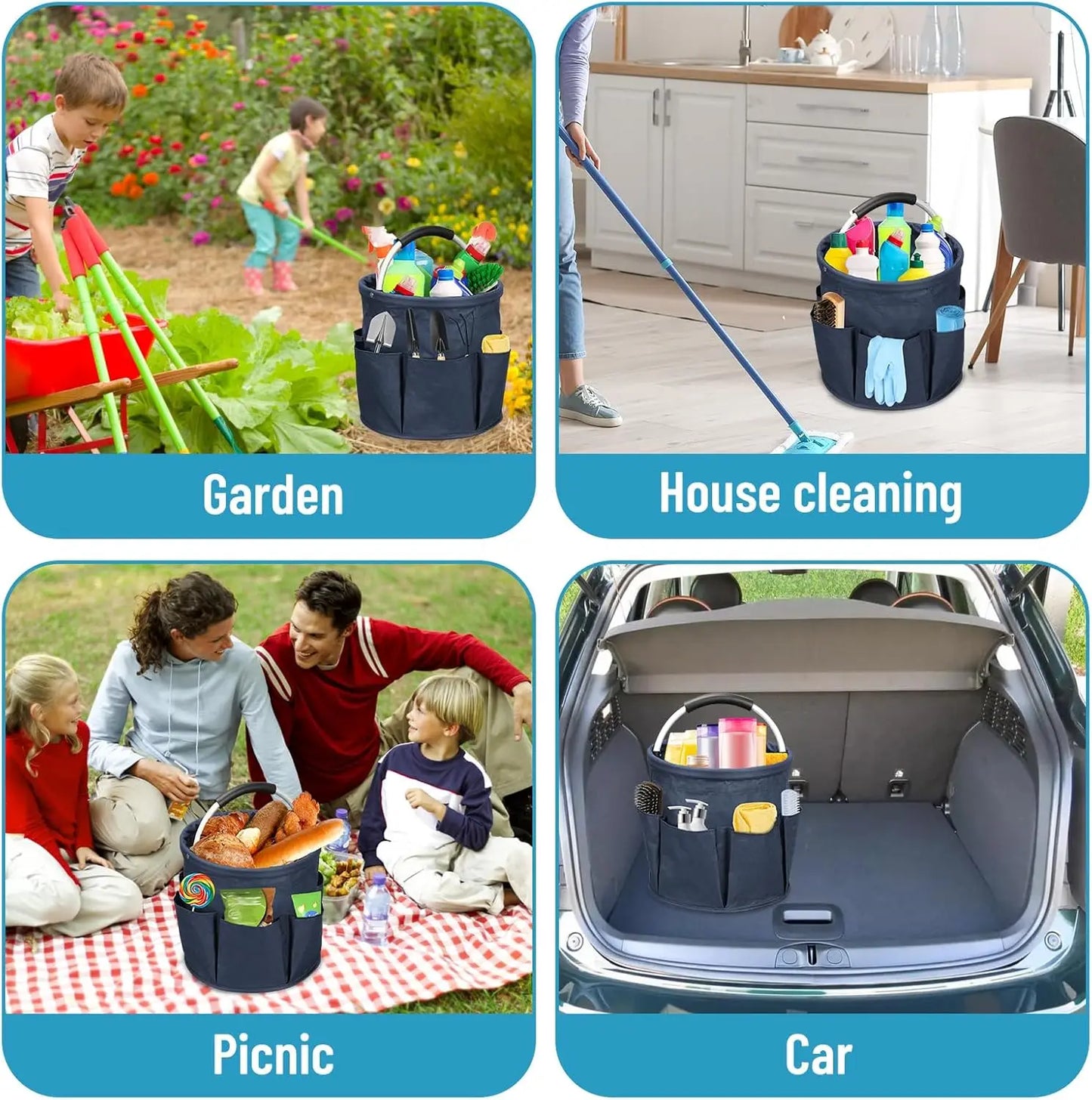 17 L Foldable Portable Cleaning Caddy