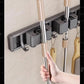3–5 Hook Wall-Mounted Broom & Mop Holder